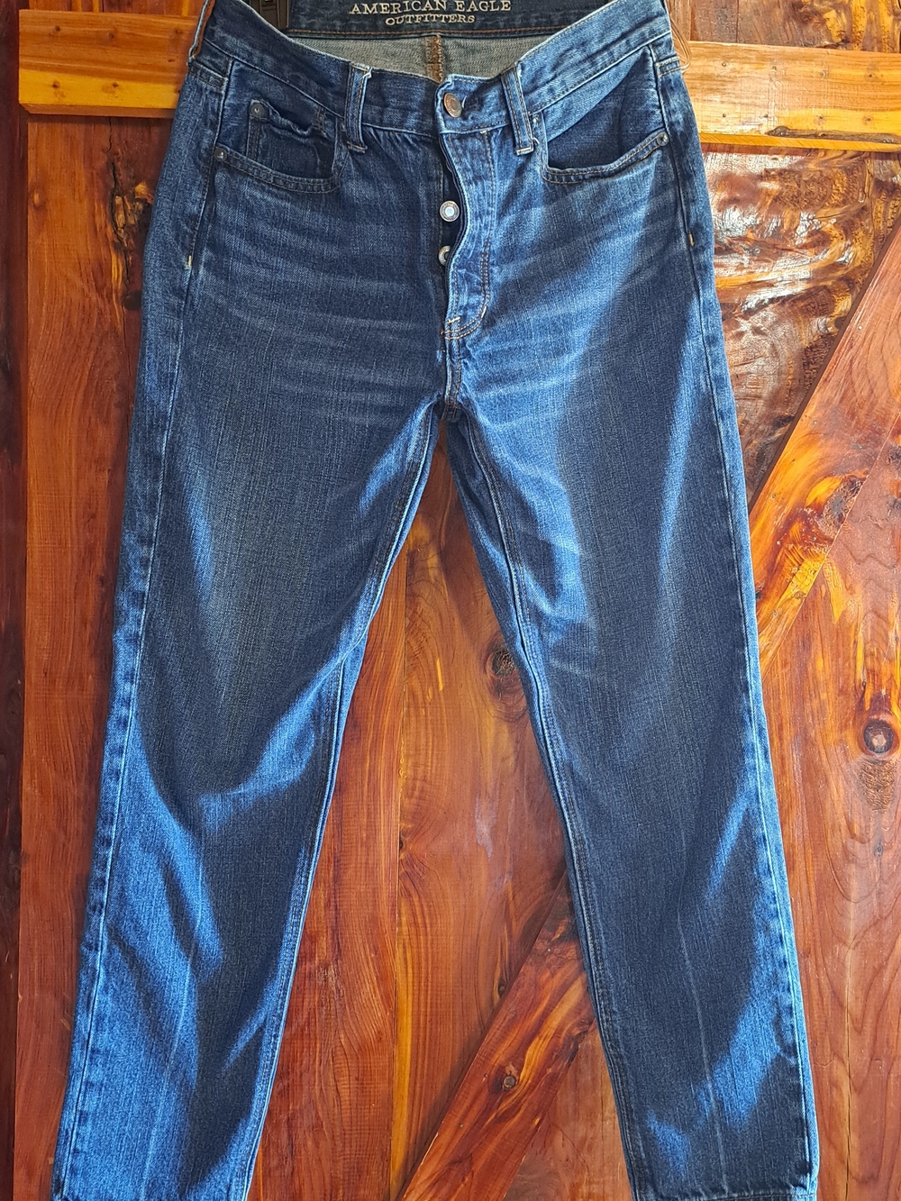 American Eagle Outfitters Women’s Dark Blue Slim Straight Jeans
